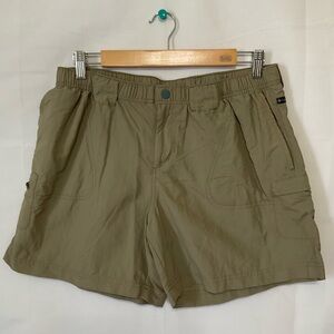 Columbia Khaki quick dry nylon hiking shorts Size large